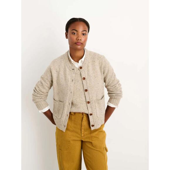 ALEX MILL francis donegal merino wool blend sweater vest Oatmeal Small S - Picture 3 of 5